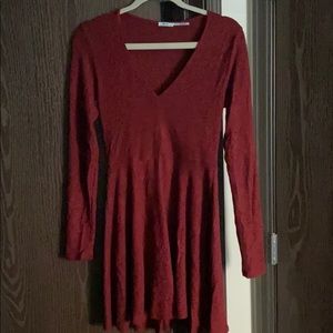 red swing dress
